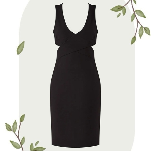 Elizabeth and James Black Aldridge Sleeveless Cutout Sheath Dress- Size 2 - Picture 1 of 9